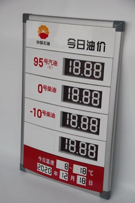 ASA Outdoor Plastic Digital Time Display Manual Turn Price Display Board
